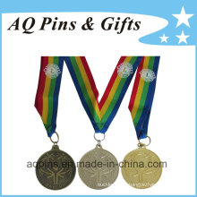Médaille sportive en gros avec le ruban imprimé de 4 couleurs